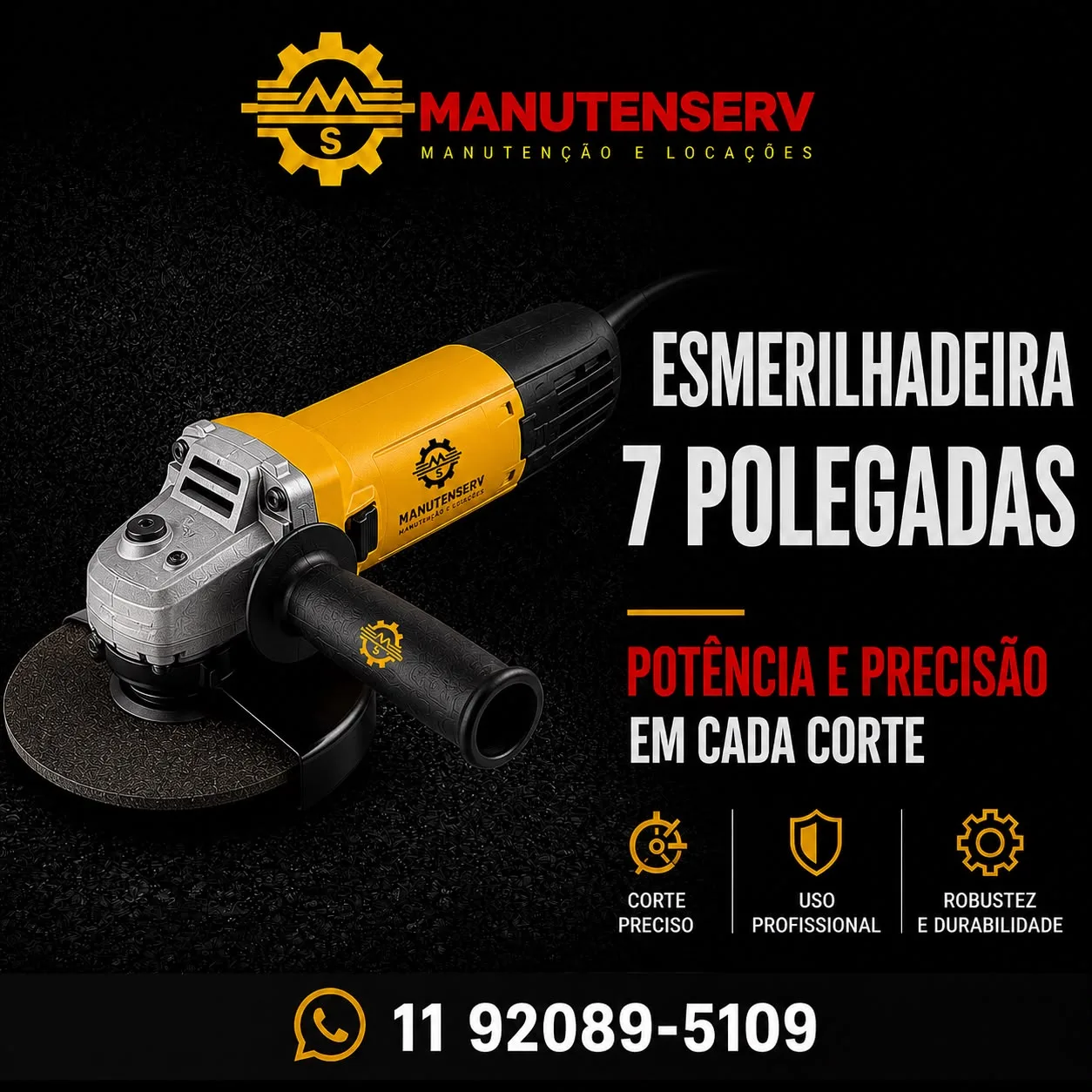 Esmerilhadeira 7 polegadas