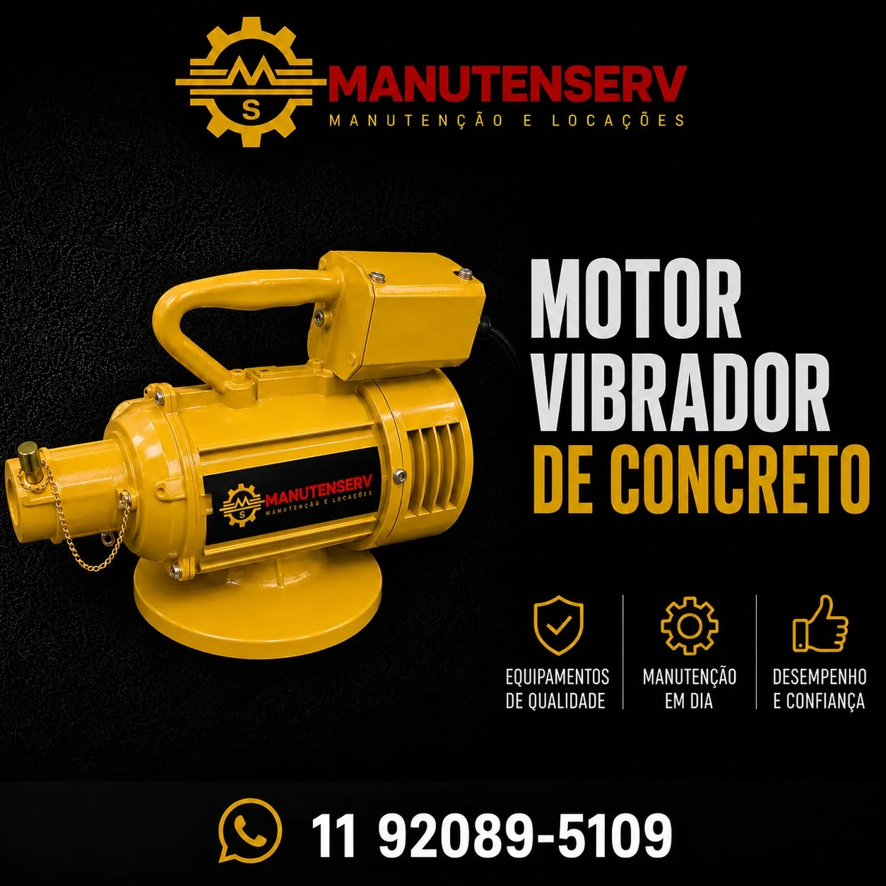 Motor vibrador de concreto