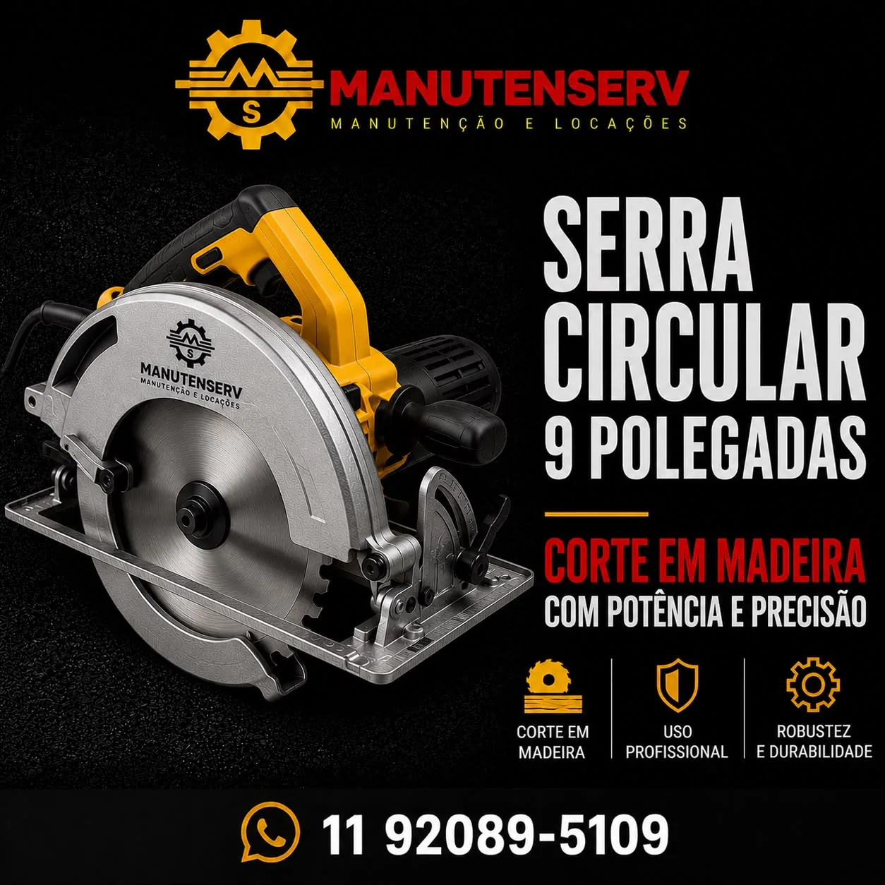 Serra circular 9 polegadas